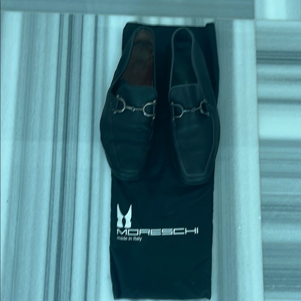 Moreschi Black Loafers Slip-Ons